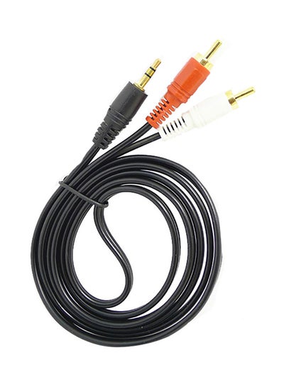 Buy 3.5mm To RCA Audio Splitter Cable Black in UAE