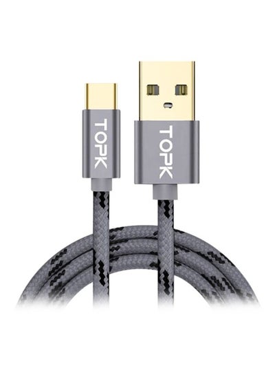 Buy Type-C Data Sync And Charging Cable 150cm Grey/Black in UAE