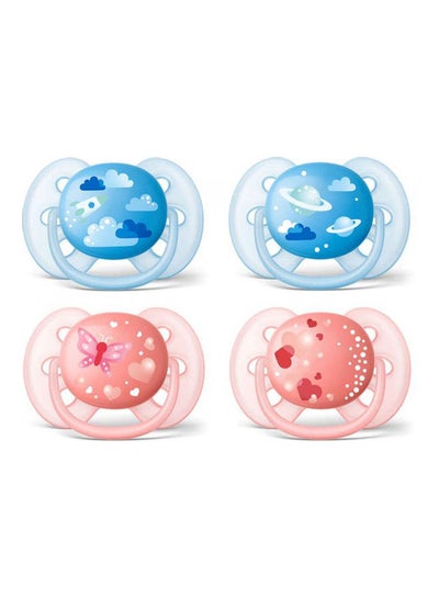 Buy 2-Piece Pacifier Soft Decorated  6-18M  - Assorted in Egypt