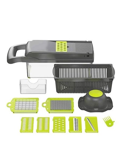 Buy 15 In 1 Interchangeable Blades Vegetable Chopper Slicer Multicolour 32.2x11.3x11.3cm in UAE