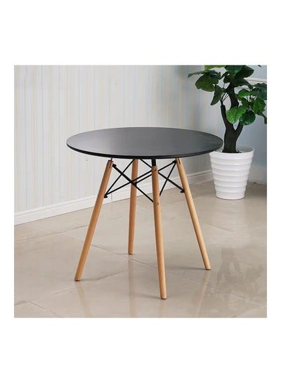 Buy Wooden Dining Table Black/Beige in Saudi Arabia