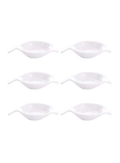 Buy 6-Piece Mini Sauce Dish White 5inch in Saudi Arabia