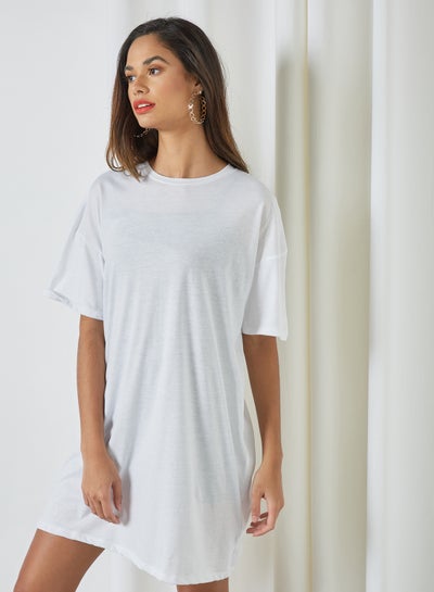 Buy T-Shirt Type Dress White in Egypt