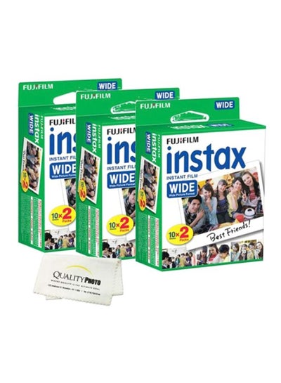Buy Pack Of 3 Instax Wide Instant Film white in UAE