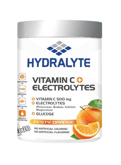 Buy Vitamin C Electrolyte Powder Hydration Drink Mix Orange Flavor Jar 200grams in UAE