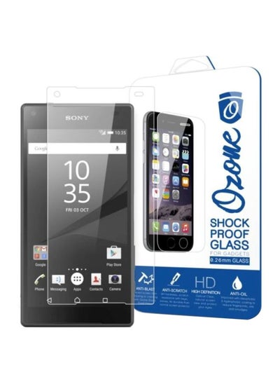 Buy Shockproof Tempered Glass Screen Protector For Sony Xperia Z5 Compact Clear in UAE