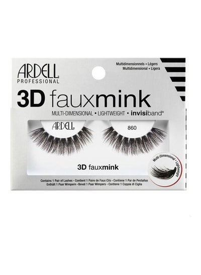 Buy 3D Faux Mink False Eye Lashes 860 Black in Egypt