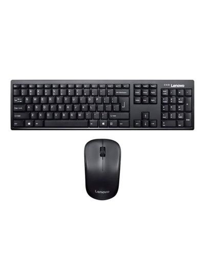 Buy 100 Wireless Combo Keyboard And Mouse Arabic Black in Egypt