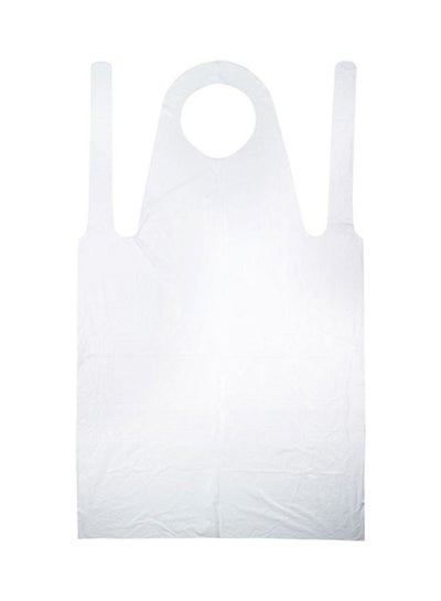 Buy 100-Piece Disposable Waterproof Apron Set Clear 117x71cm in Saudi Arabia