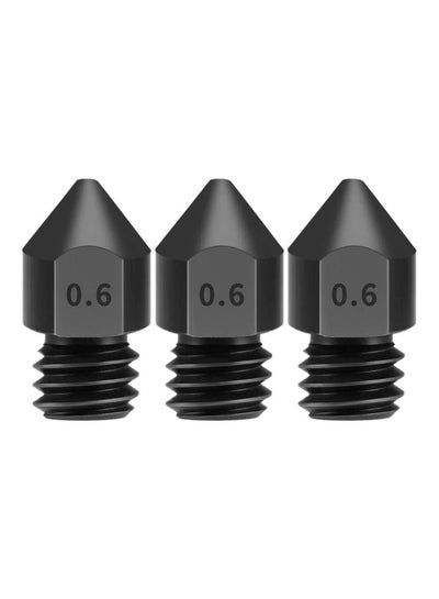 Buy 3-Piece 3D Printer Filament Nozzle Set Black in Saudi Arabia