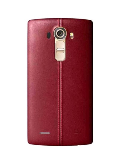 Buy Leather Back Cover For LG G4 Red in Saudi Arabia