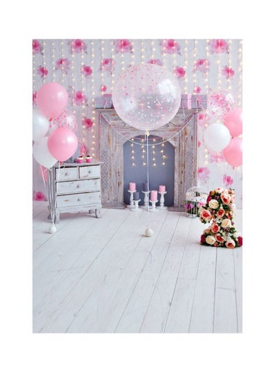 Buy Balloon Children Photo Studio Background White/Pink/Red in Saudi Arabia