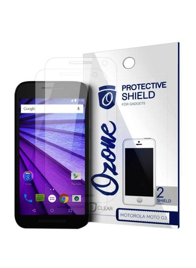 Buy Pack Of 2 Crystal HD Screen Protector Scratch Guard For Motorola Moto G3 Clear in UAE
