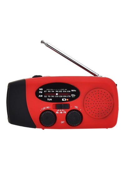Buy Portable Radio With AM/FM And Flashlight Reading Lamp LU-HV11-31 Red/Black in UAE
