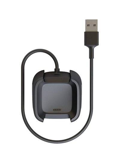 Buy USB Charging Cable For Fitbit Versa 1.3meter Black/Silver in Saudi Arabia