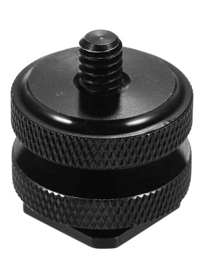 Buy Double Nut Hot Shoe Mount Adapter Black in Saudi Arabia