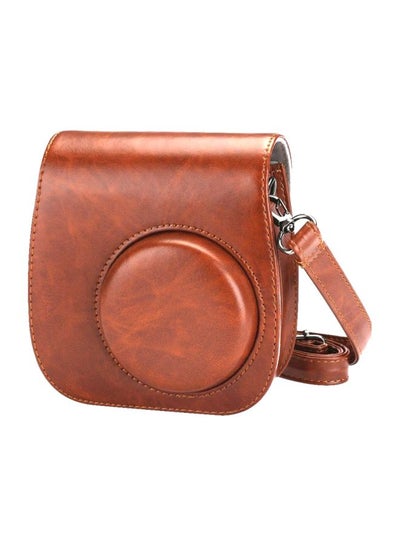 Buy Instax Mini 8 PU Leather Camera Case Bag Brown in Saudi Arabia