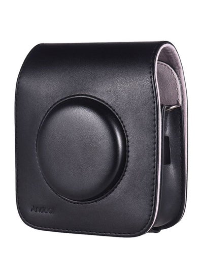 Buy PU Leather Camera Case Bag With Adjustable Shoulder Strap Black in Saudi Arabia