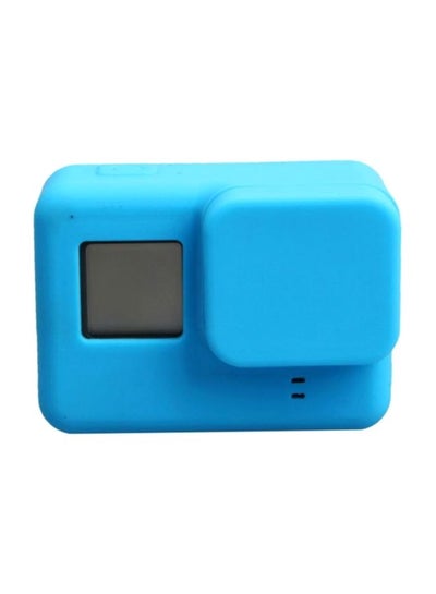 Buy Protective Soft Silicone Case With Lens Cap Cover For GoPro HERO5 Sports Action Camera Blue in UAE