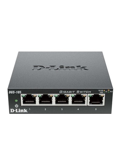 Buy DGS-105 5-Port Gigabit Unmanaged Desktop Switch Black in Saudi Arabia