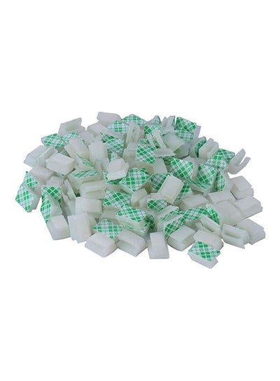 Buy 60-Piece Self-Adhesive Wire Clip White in UAE