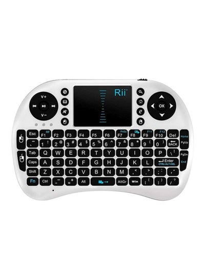 Buy I8 Rii Wireless RC-Keyboard With Touch Pad White/Black in UAE