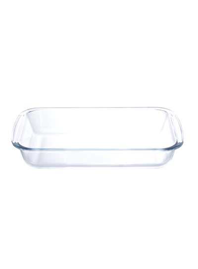 Buy Rectangle Glass Baking Dish Clear 1Liters in UAE