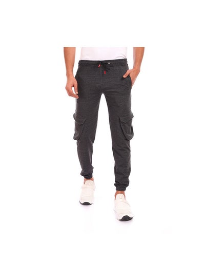 Buy Elastic Waist With Line Baggy Sweatpants Grey in Egypt