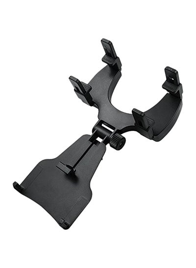 Buy Car Rearview Mirror Mount Stand With Universal Holder For Mobile Phone Black in Saudi Arabia