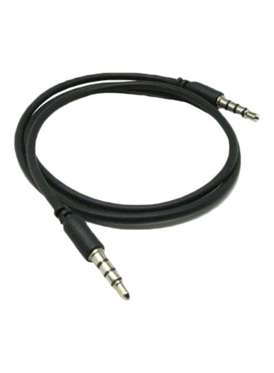 Buy Male To Male Stereo Audio Extension Cable Black in Saudi Arabia