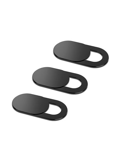 Buy 3-Piece Webcam Protection Cover Black in Saudi Arabia