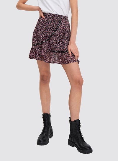 Buy All-Over Printed Skirt Violet in Egypt