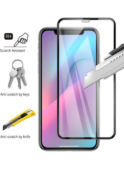 Buy Tempered Glass for Apple iPhone 11 Black in UAE