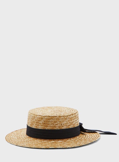 اشتري قبعة بوتر من القش بتصميم عقدة فيونكة بيج/ أسود في السعودية