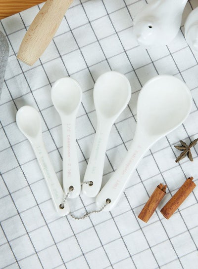 اشتري Lola Set of 4 Measuring Spoons White في الامارات