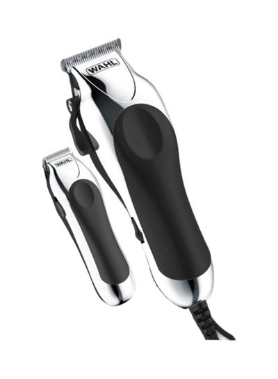 Buy Deluxe Chrome Pro Hair Beard Clipping And Trimming Black/Silver in UAE