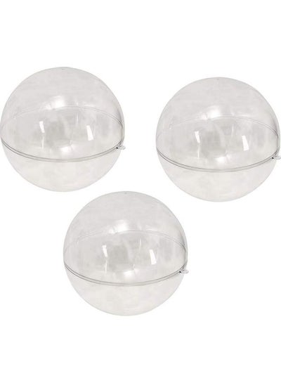 Buy 3-Piece Acrylic Fillable Ball Clear in UAE