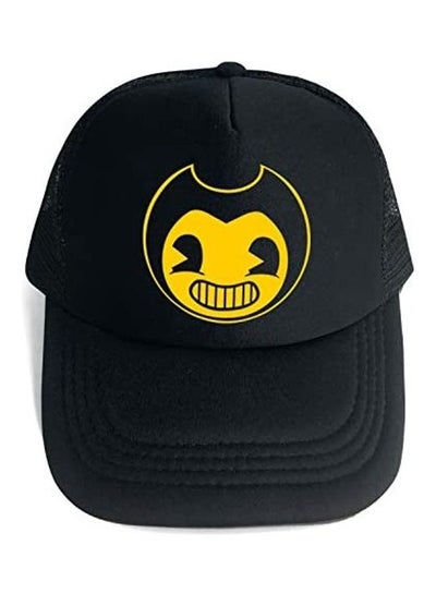 Buy Printed Baseball Cap Black/Yellow in Saudi Arabia