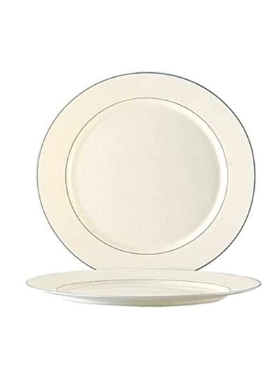 Buy 6-Piece Reception Dinner Plate Beige 10inch in UAE