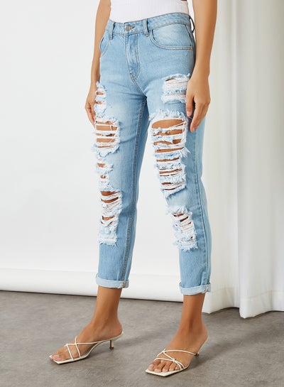Buy Ripped Jeans Stonewash in UAE