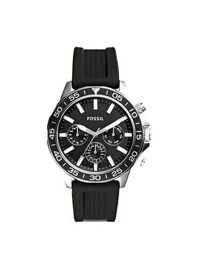 Buy Men's Bannom Round Shape Silicone Strap Chronograph Wrist Watch - Black - BQ2494 in UAE