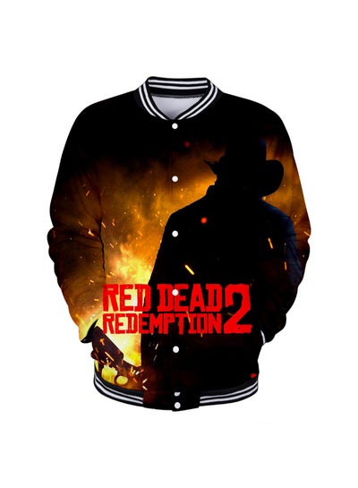 Buy Redemption 2 Printed Long Sleeve Jacket Black/Red/Yellow in Saudi Arabia