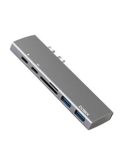 Buy 7-In-1 USB Hub Grey in Saudi Arabia