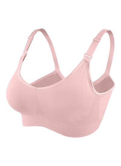 Buy Solid Nursing Bra Pink in UAE