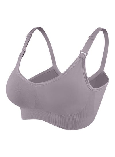 Buy Solid Nursing Bra Grey in UAE