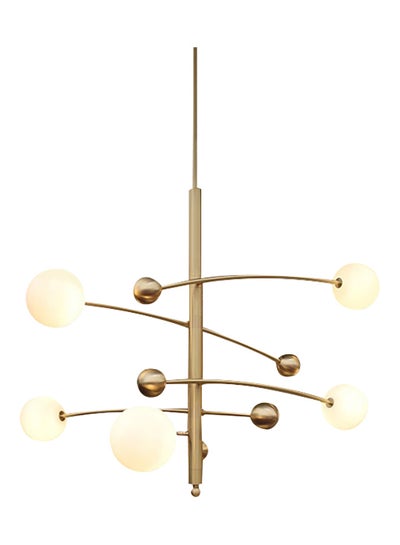 Buy Contemporary Indoor Lights Chandelier Brass/Glass 105 x 34 x 33cm in UAE