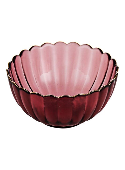 Buy Nordic Designed Round Bowl Red 11.6x11.6x6.5cm in Saudi Arabia