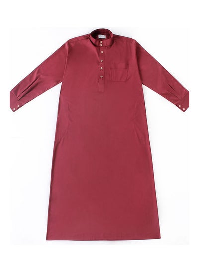 Buy Comfortable Long Sleeve Abaya Red in Saudi Arabia