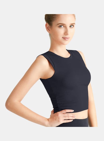 Buy Solid Sports Bra Black in Saudi Arabia