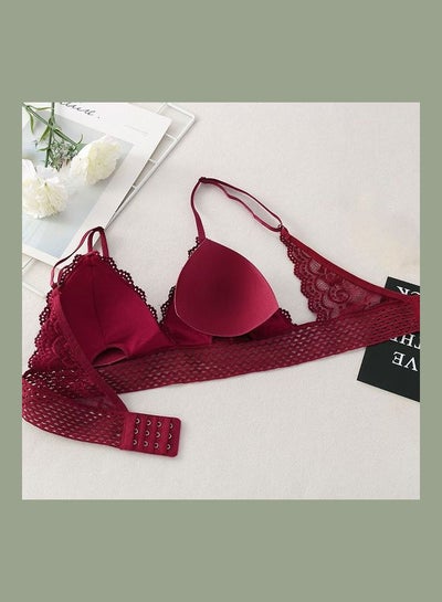 Buy Wireless Adjustable Bra Burgundy in Saudi Arabia